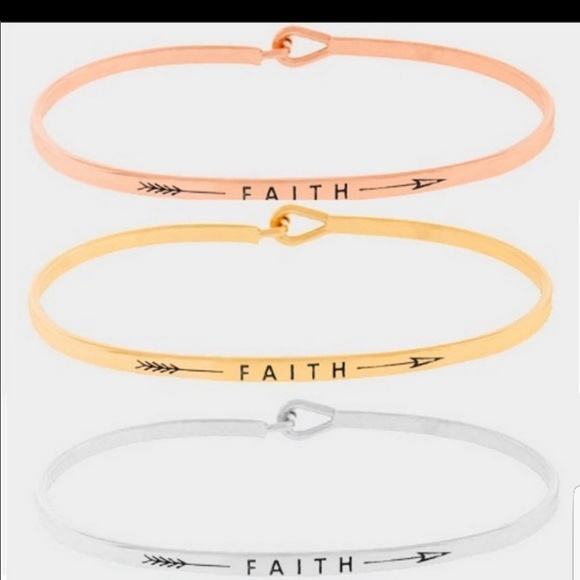 Bracelet bangle thin dainty Inspirational- Silver - Picture 4 of 8